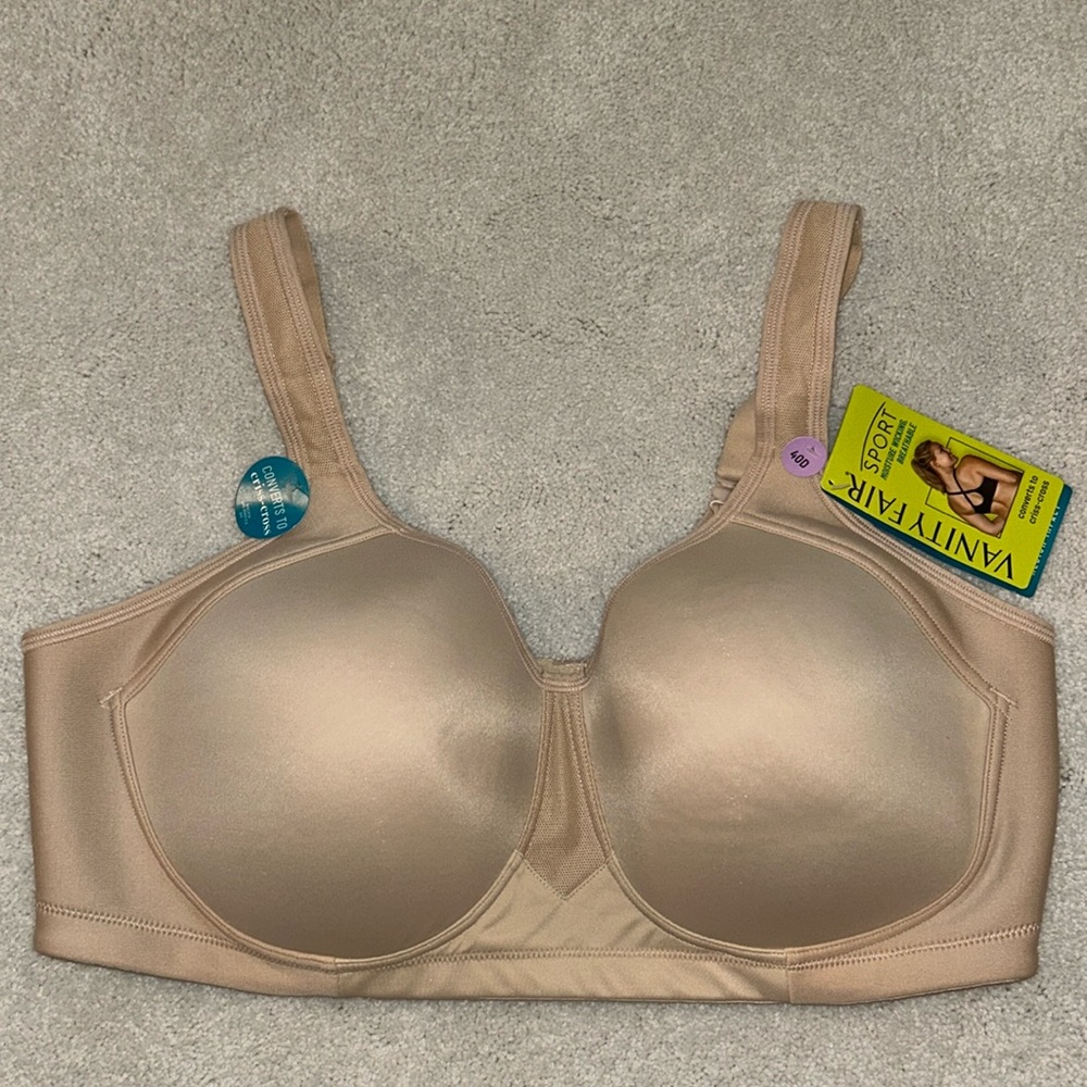 NWT Vanity Fair Medium Impact Sport Bra (40D)